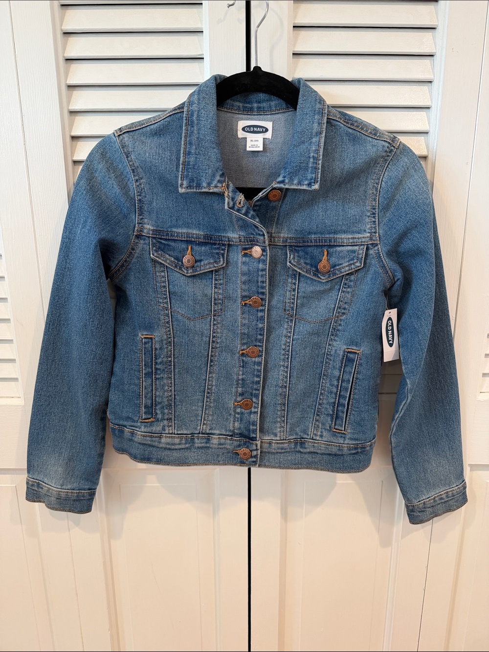 Old Navy Girls Denim / Jean Jacket - Girls XL / 14 Medium Blue